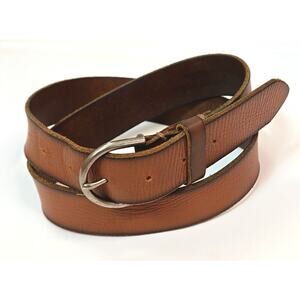 American Eagle Outfitters Men's Leather Belt Nickle toned buckle size 34